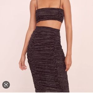 for love and lemons all that glitters midi skirt size medium